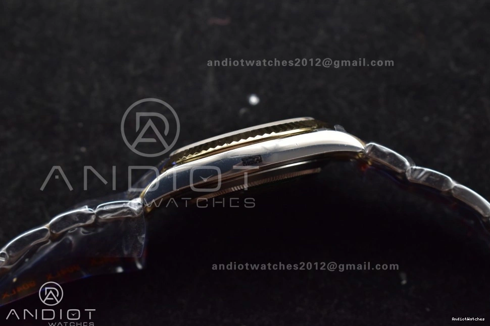 YG 126333 Oyster SS Dial Efficient Edition Steel SS 614 Roman DateJust A 1:1 41 904L YG Green GMF Bracelet on Gray Best 0408